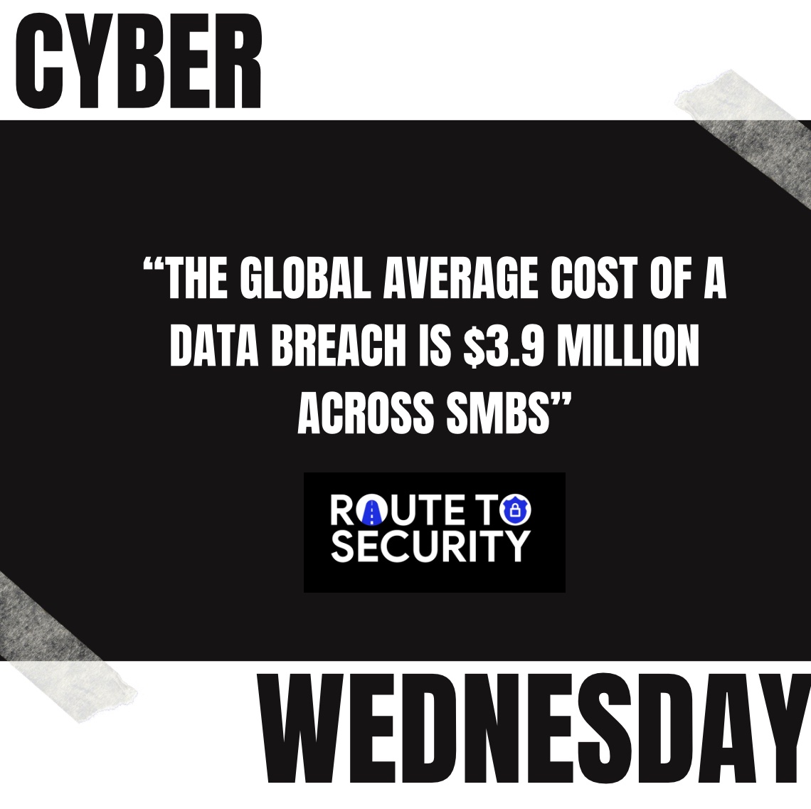 routetosecurity's tweet photo. Did you know? 

The global average cost of a data breach is $3.9 million across SMBs.. https://t.co/nfGdHPnCnk