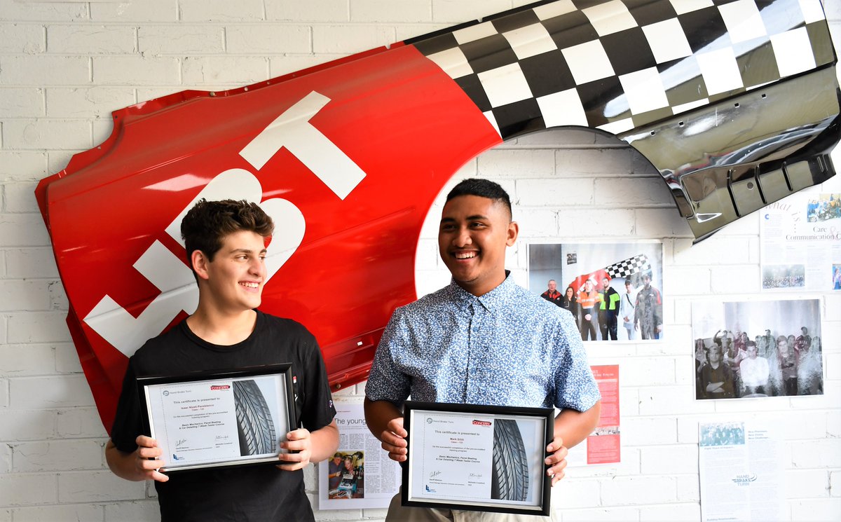 ConcernAust's tweet image. Congratulations to Isaac and Mark, who today were among the first students to graduate from #HandBrakeTurn since lockdowns ended. They were among 5 #youngpeople who fully graduated, and 5 who received a course attainment. #Education #Automotive #Hope #Future #Career #Pathway