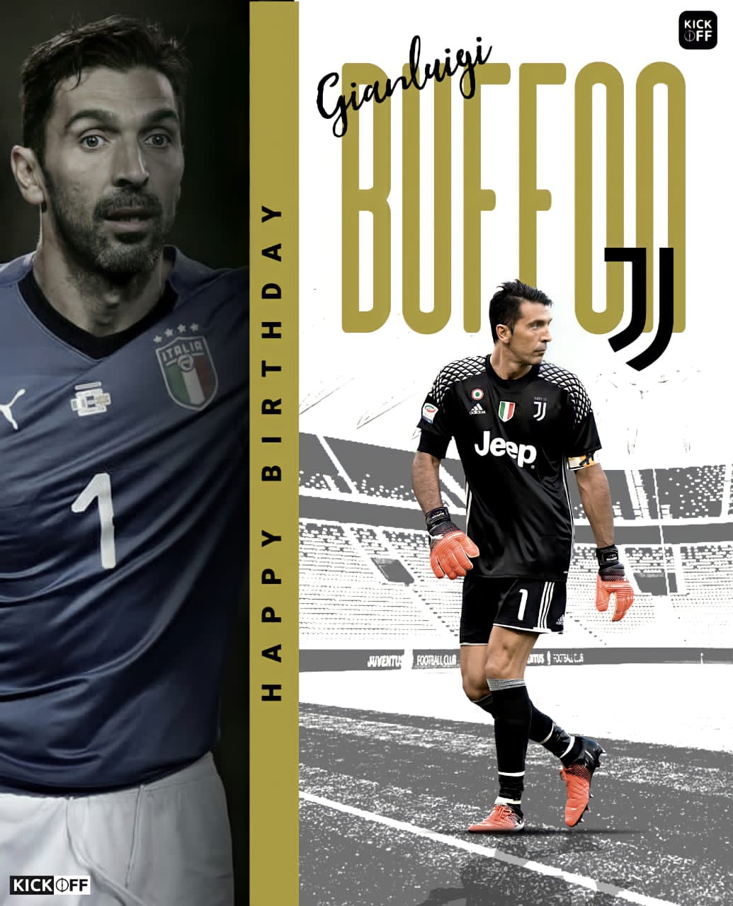  Happy 43rd Birthday to Juventus\ Italian Wall, Gianluigi Buffon ! 