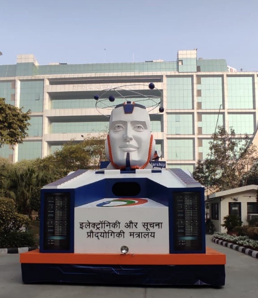 abhish18's tweet photo. The #RepublicDay Tableau of @GoI_MeitY will be showcased in our office premises at Electronics Niketan for the next few days. Do visit, click pics and share them on social media with #MeitYTableau for some exciting surprises!! @_DigitalIndia @mygovindia https://t.co/oDLA3ffXFC