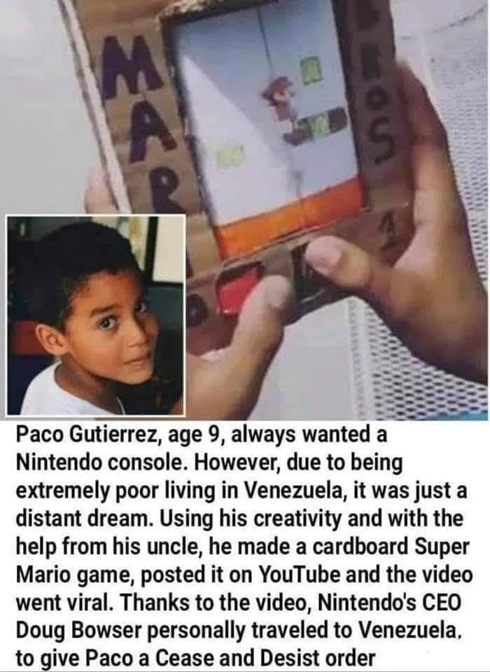 BricksSinatra's tweet photo. All memes are true. #realnews #sciencebro #nintendo #news #meme https://t.co/8SjMW8OPGS