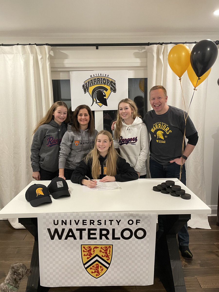 Congratulations to my sister and teammate on her commitment to the University of Waterloo!!💛🖤