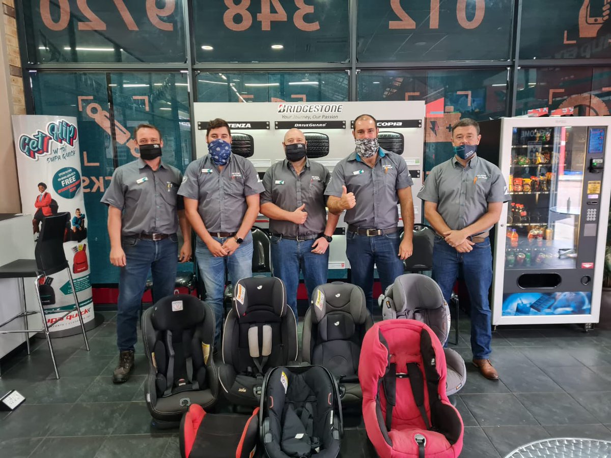 SupaQuickTyres's tweet photo. Your continued support ensures that more people have access to #SupaSafety. Thank you to everyone that donated car seats to our Supa Quick Menlyn and Supa Quick Centurion Lifestyle stores.
Get involved in our @WheelWellZA initiative. Find out more here https://t.co/eGHVvIi34x https://t.co/WmtYqeH0RC
