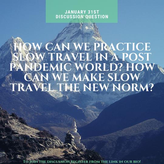 Join us for a #TravelReset discussion this Sunday focusing on SLOW TRAVEL. How can we practice slow travel in a post-pandemic world? How can we make slow travel the new travel norm? Register HERE: us02web.zoom.us/.../tZYuf...
Can’t wait to have this conversation!