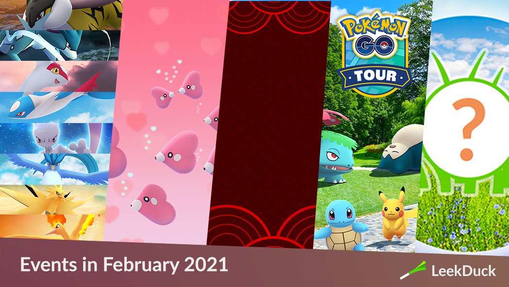 LeekDuck's tweet photo. February is loaded with events in Pokémon GO: Multiple events, 8 Legendary Raids Bosses, the debut of a new Mega-evolved Pokémon, February Spotlight Hours, and more.

Check out the full schedule: https://t.co/VhdMGLw32A https://t.co/crpZWzwmUk