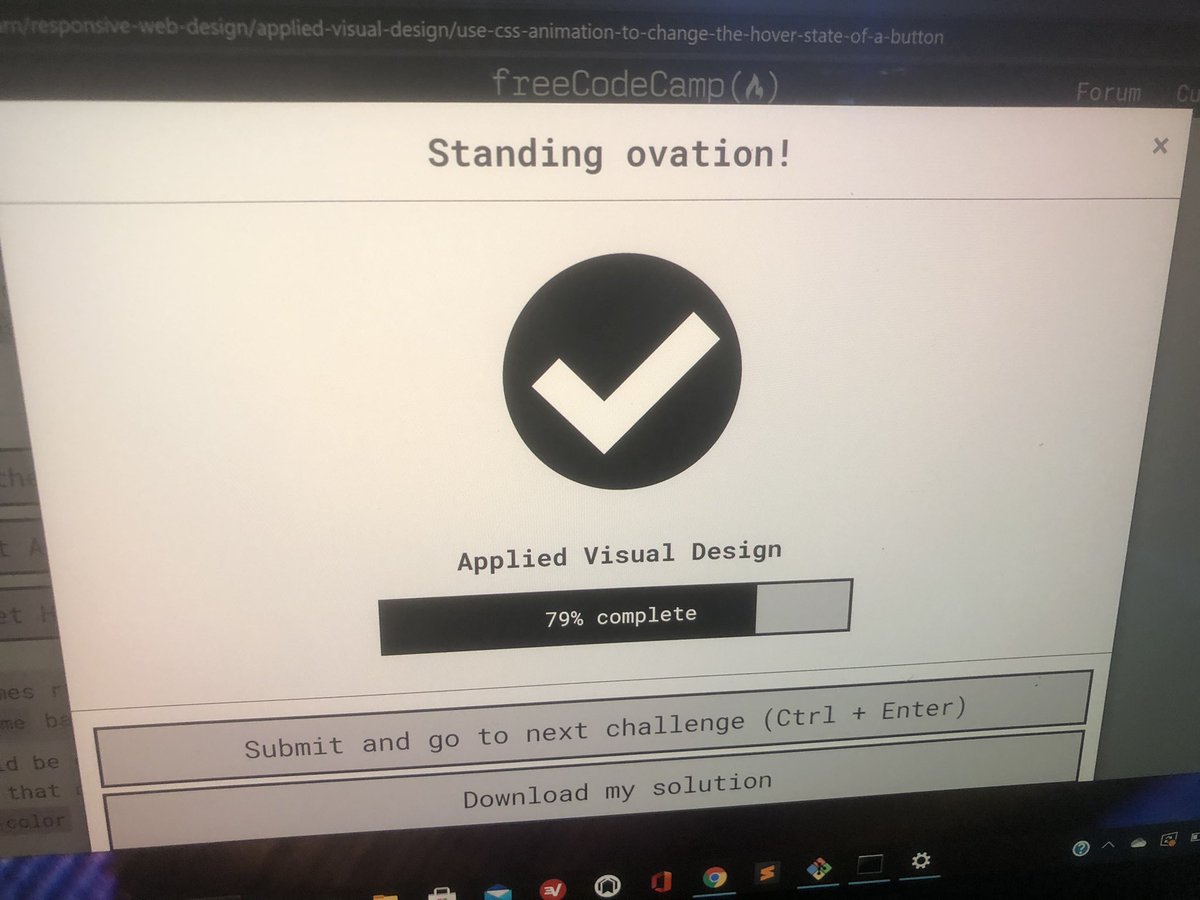 jayhuff's tweet photo. Day 5 of #100DaysOfCode  and was slow going tonight. Did my hour, but probably too much other stuff going on... wanted to get through this module. Always tomorrow. #CodeNewbie #freeCodeCamp https://t.co/SDkMm38m5s