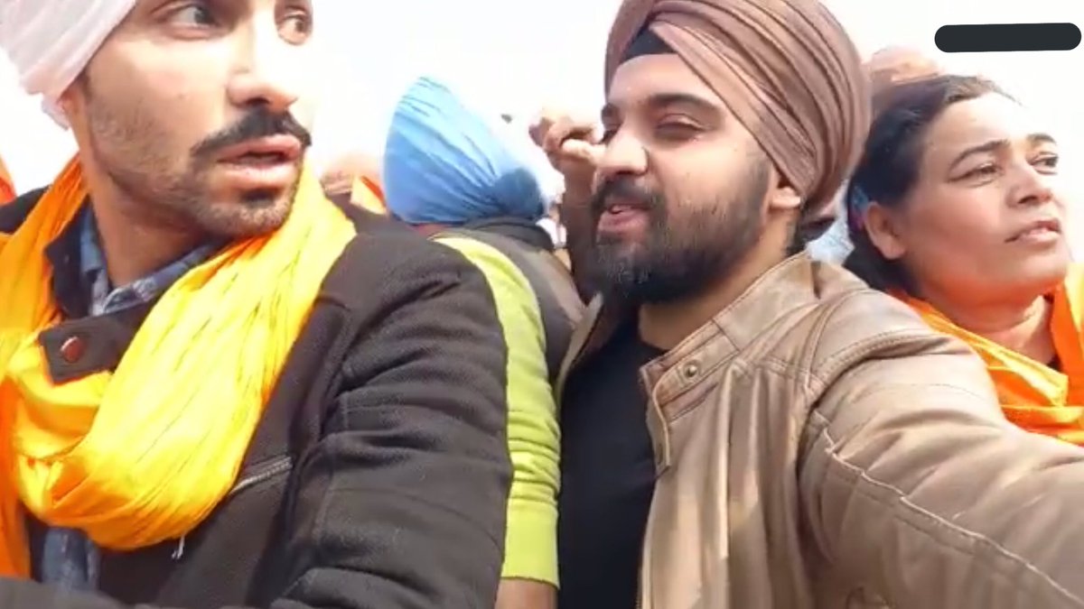 Another congressi Ajit Singh was also present at Red Fort. He was with Deep Sidhu.