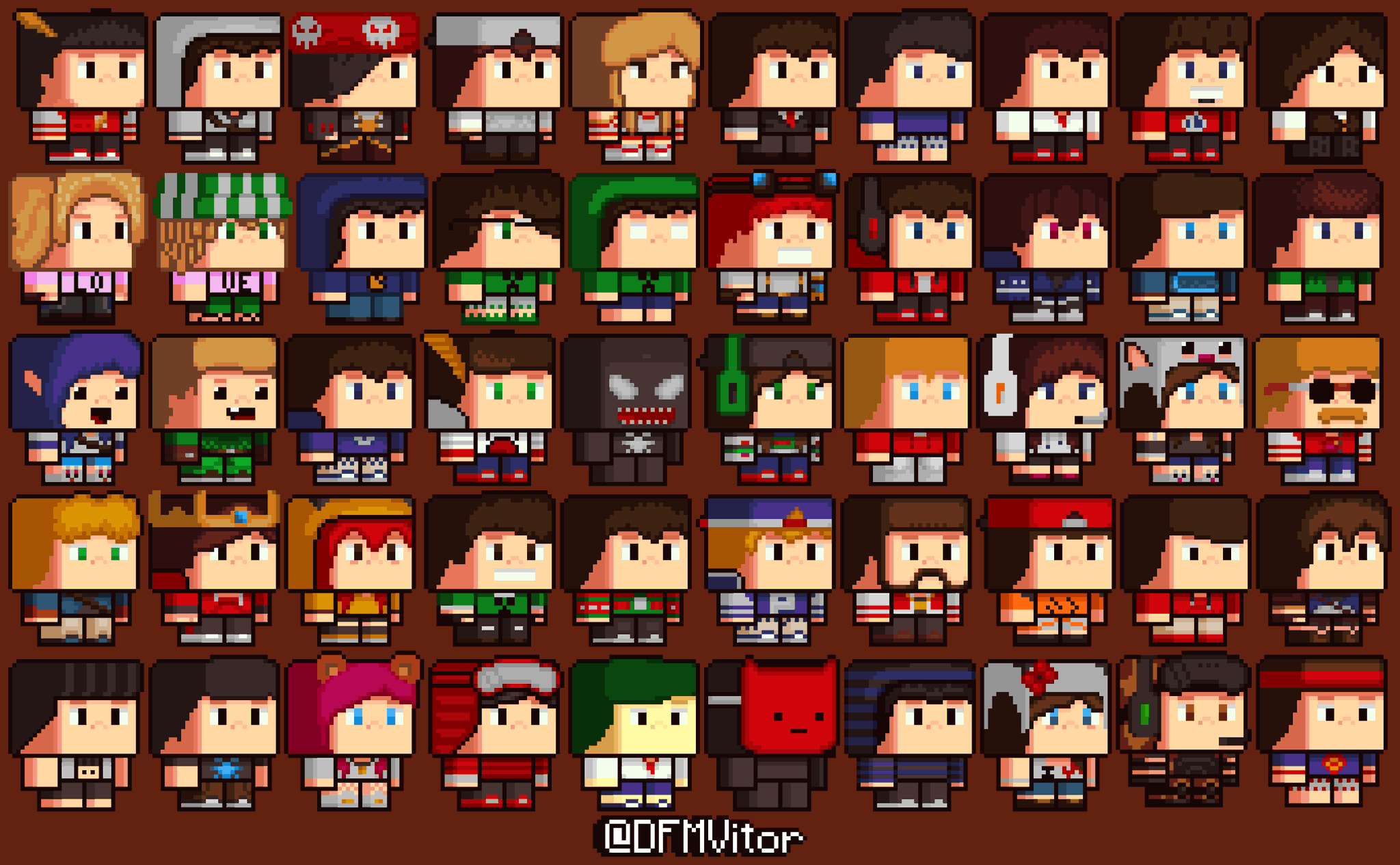 DFM Vitor on X: Parabéns, Geleia! #Minecraft #Pixelart #Comission   / X