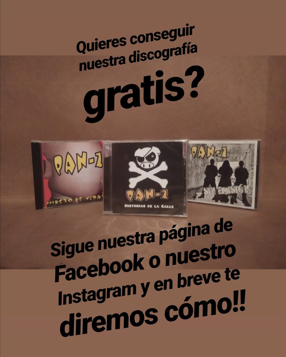 Estad atentos!!! Os dejamos los enlaces!!! 

👇👇👇👇👇

facebook.com/Pan-Z-58594908…

instagram.com/panzplasencia?…

Tic tac....tic tac....⏰⏰