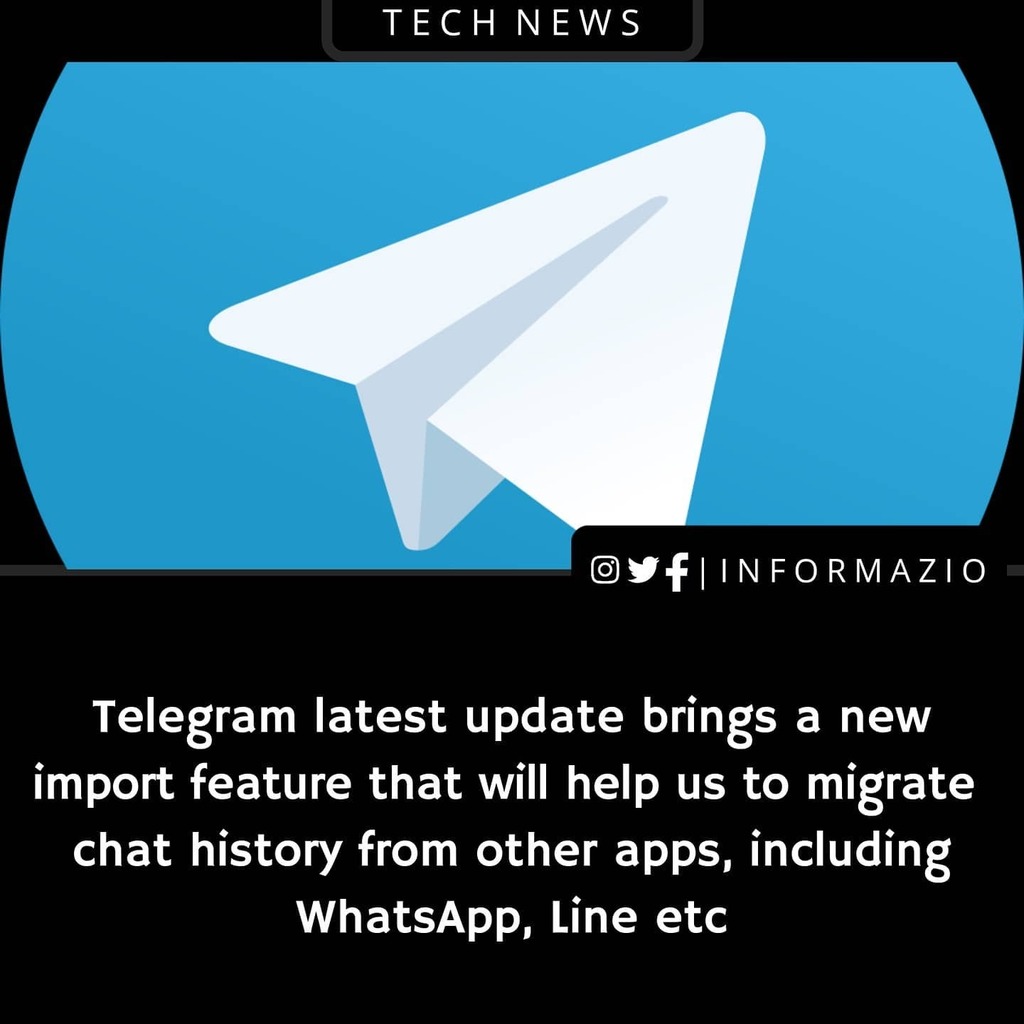 informazio_'s tweet photo. Never want to miss an update?
Follow @informazio_ for Latest News updates, Tech, Covid-19 Updates & Facts
.
.
#informazio_tech #informazio #telegram #telegramweb #chathistory https://t.co/xCTczKWEcJ https://t.co/f82gUQWp8X