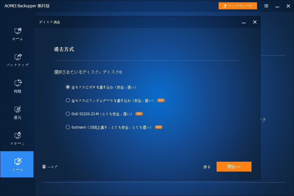 工場出荷リセット前にコンピューターをバックアップしてデータを保護します