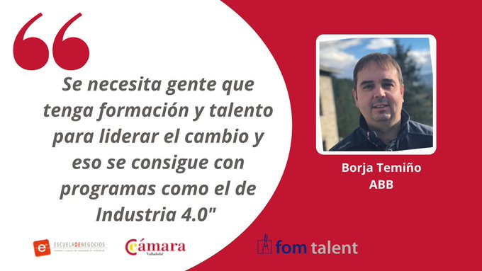 🎓Nuestros ex alumnos opinan ‼️ Así fue la experiencia de <a href="/TamaraRevuelta/">Tamara Revuelta</a> y <a href="/BorjaTemino/">Borja Temiño</a> tras realizar el Executive Master en Industria 4.0 en <a href="/eden_valladolid/">Escuela de Negocios</a> | #i40VALL. 
ℹ️ Infórmate sobre la próxima edición en 👉escueladenegocio.com/masters/execut…