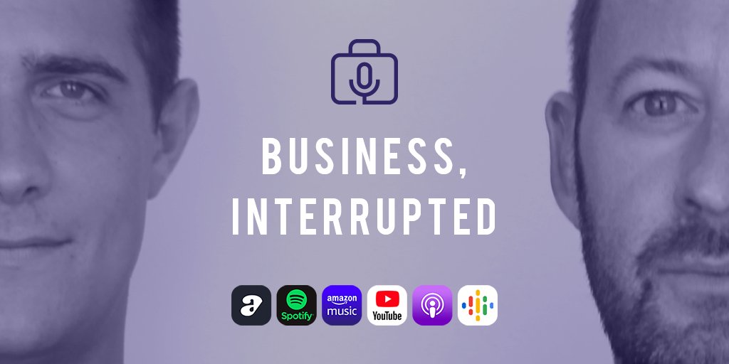 trentandrichard's tweet photo. It’s official, the first two episodes of our brand new #podcast; Business, Interrupted are live and available for you all to hear! 😳

If you're looking for some no filtered #businesstalk, you're in the right place 👊

Be the first to listen here! 👇🎧

https://t.co/b1Znt7S0FP https://t.co/SoisYrMpNl
