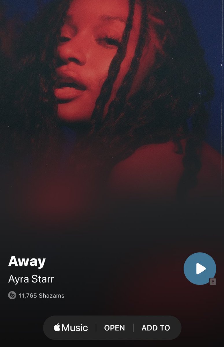 Away has 11k+ Shazams in less than 6 days! 🙏🏽👼🏾⭐️

#SilhoutteChallenge