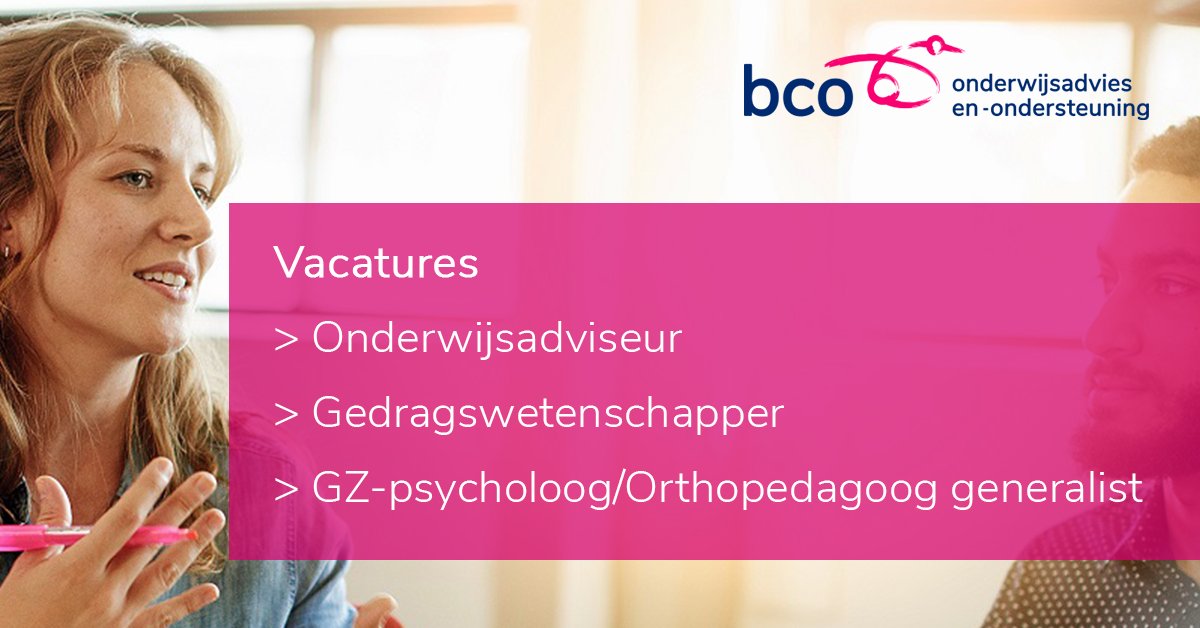 Ben jij ook gedreven om voor en met onderwijsprofessionals en kinderen te werken en het verschil te maken? Kom werken bij BCO. bco-onderwijsadvies.nl/werken-bij/vac… #vacatures #onderwijs
