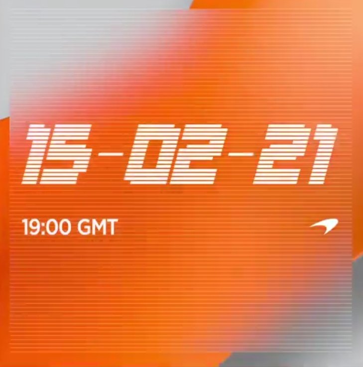AlbertFabrega's tweet photo. Ya tenemos fecha de la presentación del nuevo McLaren MCL35M

Launch date for the new @McLarenF1 MCL35M https://t.co/iR1rL6WwT7