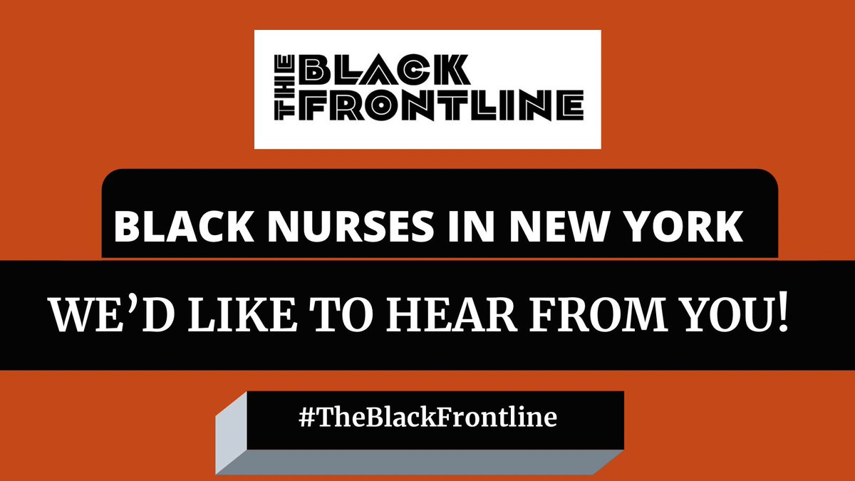 #TheBlackFrontline is documenting experiences of Black nurses working during this pandemic. If you’re a Black nurse working in New York & would like to be interviewed for this oral history project, we’re waiting to hear from you – full details here buff.ly/3q9vAf6