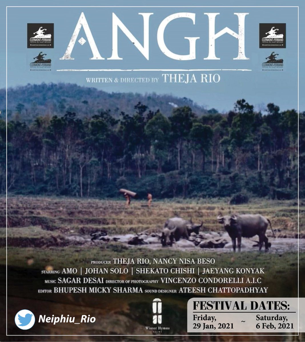 Congratulations to the cast & crew of ANGH, a film set & filmed in Nagaland, Written, Dir. by @RioThejario & Prod. along with @NNNBeso; selected for International Competition Cat. at the Clermont-Ferrand International Short Film Fest. Best wishes as you tell stories through films