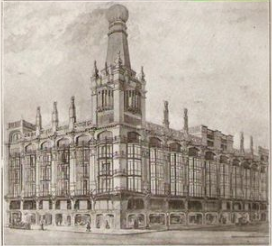 Los Almacenes Simeón fueron populares en Madrid gracias a sus bonitos escaparates. Al principio estaban especializados en textil pero más tarde ampliaron el surtido, al menos en Madrid, a ropa y muebles.