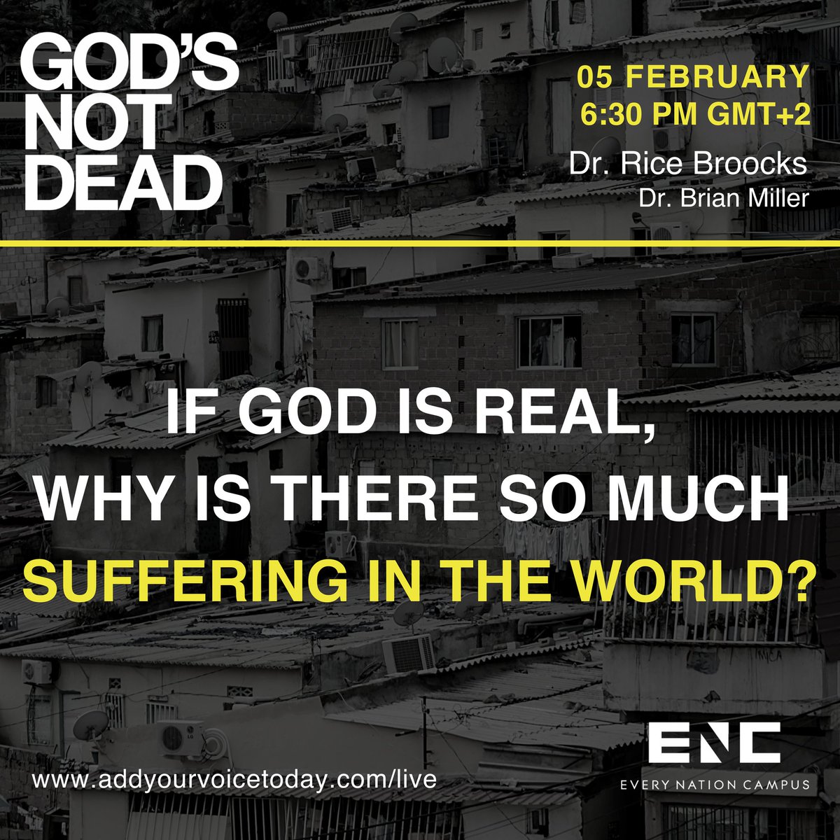 ENCampusSA's tweet photo. We all have tough questions regarding the suffering we see in the world or know people who are wrestling with these questions. Have you explored what the Bible says about these questions?

Join us for an online talk and Q&amp;A. Get the answers. 

 https://t.co/Jtd0FCOmJ9 https://t.co/Gzz8pOIKQ1