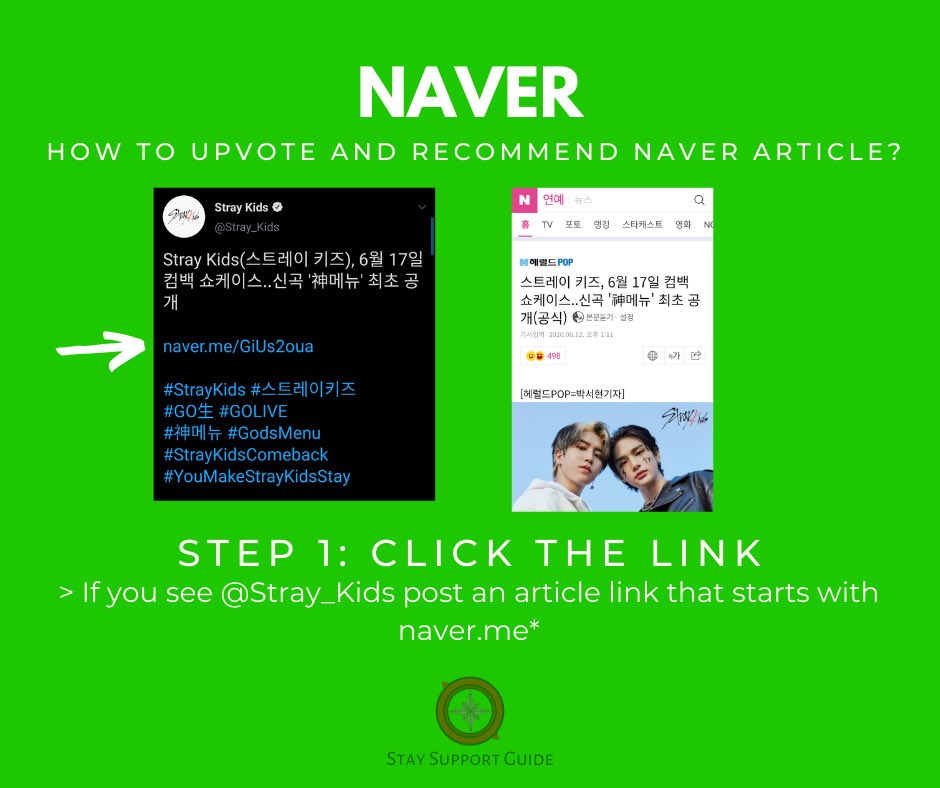 » How to UPVOTE and RECOMMEND Naver articles  @Stray_Kids