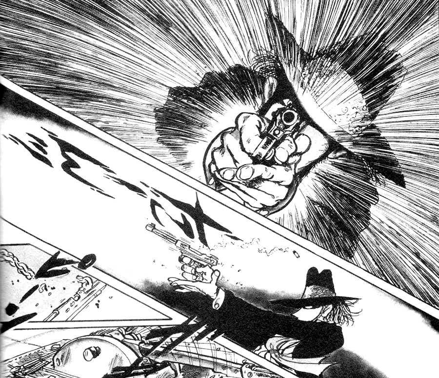 アニメではリボルバーのマグナムが次元の代名詞のようになってるが、モンキー・パンチさんの漫画では次元の拳銃はほとんどオートマチック。ごくたま～にリボルバーを使用する事もある。
ルパン三世、ルパン三世新冒険、新ルパン三世 より 