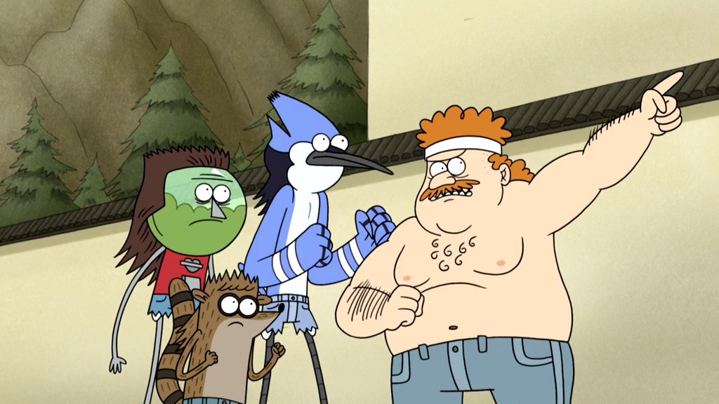 ۲. Mordecai and Rigby bought a deadly sandwich, but when Benson accidentall...