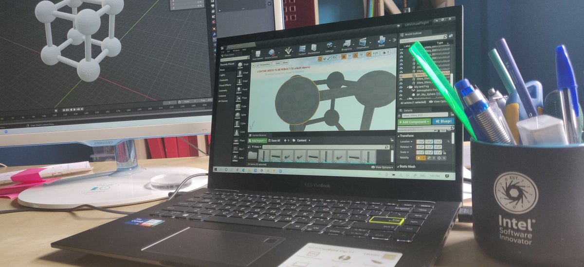 3D development with Intel iRis Xe Max graphics card. #gpu #blander #unreal #goowai #photodrone #softwareInnovator