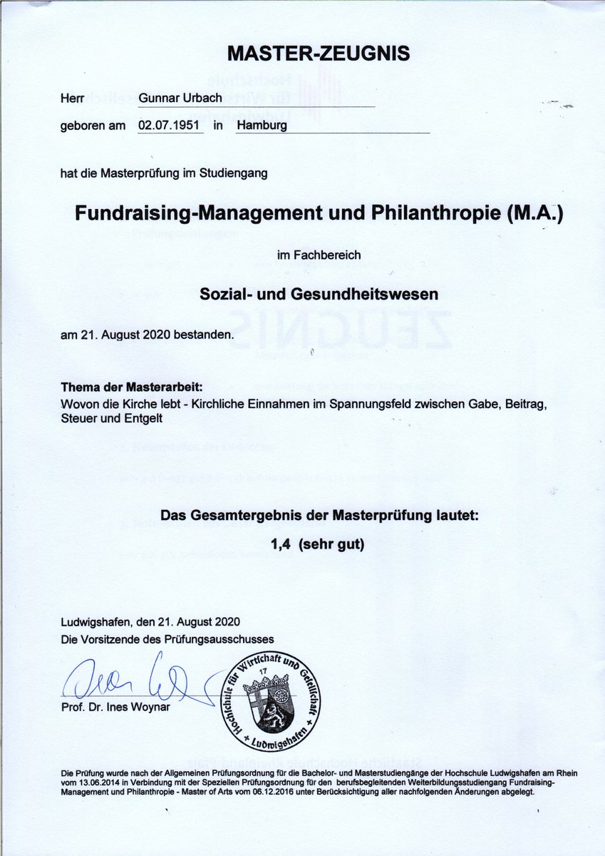 GunnarUrbach's tweet photo. Gestern eingetroffen:
Meine Masterarbeit ist angenommen! #fundraising https://t.co/RgHLC06nIe
