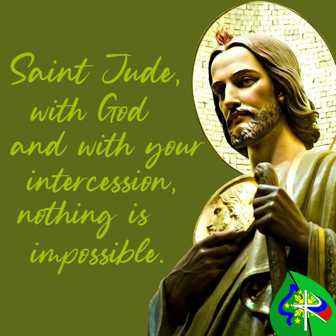 Saint Jude, with God and with your intercession, nothing is impossible.

#ThursdayDevotion