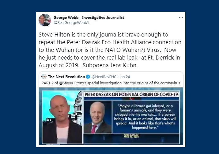 Pandemic Charade: Fauci's Frankenstein IIMarch 2020 we reported on Eco Health & Peter Daszak; see, Steve Hilton's full video removed above. https://facebook.com/NextRevFNC/videos/432344174486279Fauci Virus: Shocking new evidence proves covid-19 began with Dr. Anthony Fauci and NIAID  https://www.hangthecensors.com/491737.html 