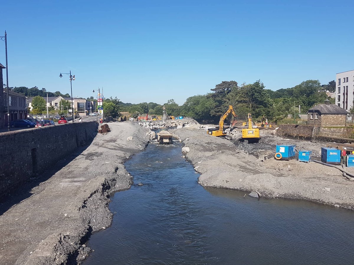 EcofactEcology's tweet photo. The River Corrib in the 1950s and the River Bandon 60 years later. We need to stop managing our rivers like this and reform the Arterial Drainage Act. Please sign the petition here https://t.co/oTpM1ID5G9 https://t.co/uDgREgQ5no