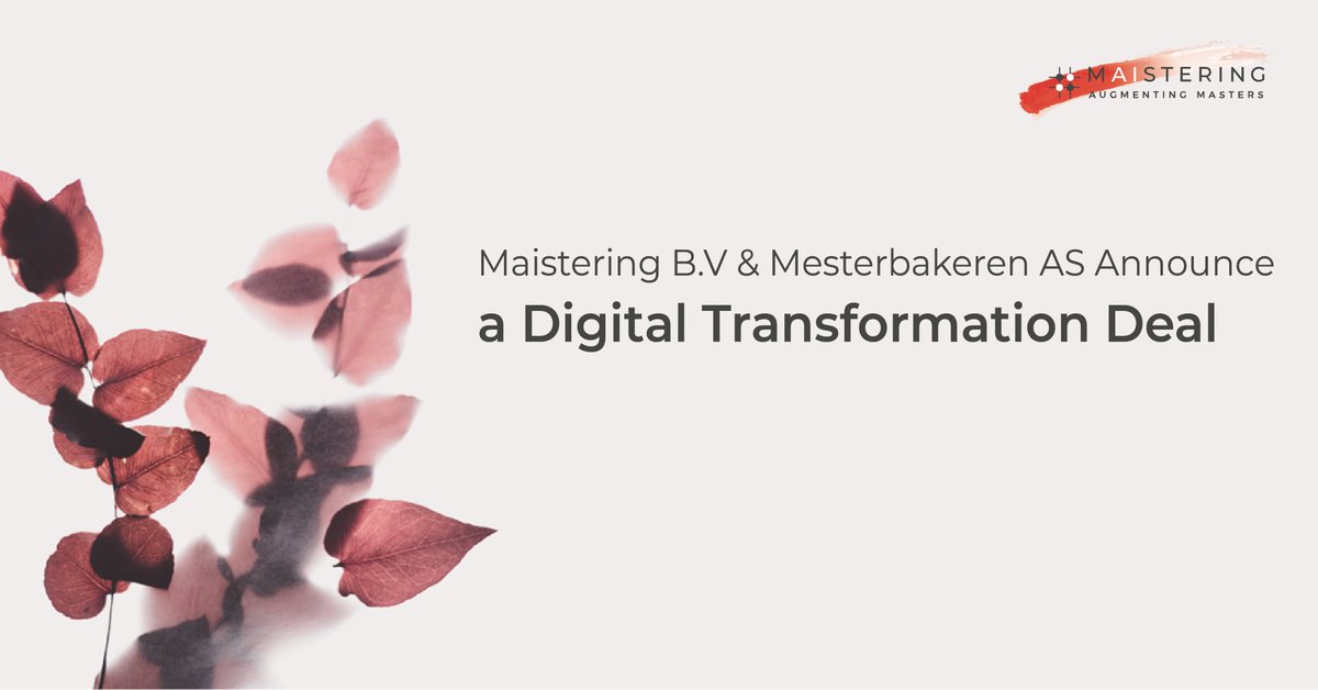 maistering's tweet photo. Maistering B.V. signs a 5-year digital transformation deal with its first Norwegian customer, Mesterbakeren AS to implement Master Collections, an AI-infused business journey orchestration platform.

https://t.co/AjbGK9zSSs https://t.co/tbDwC9jF6q