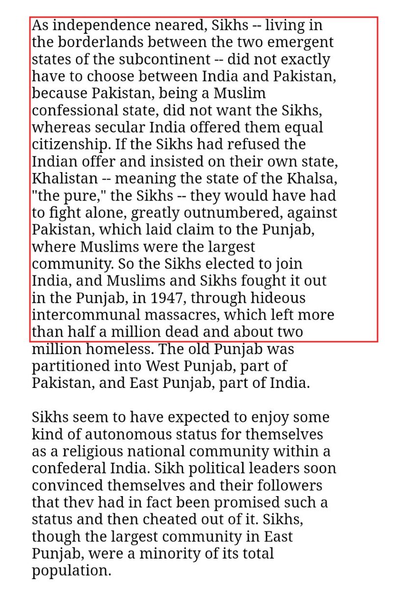 During the time of independence, Sικhs were in dilemma coz MυsIims didn't want Sικhs, in independent Khαlιsταn they would have been outnumbered by Paxtαn whereas India offered them equal rights, hence they decided to join India. But they always wanted autonomy from India.