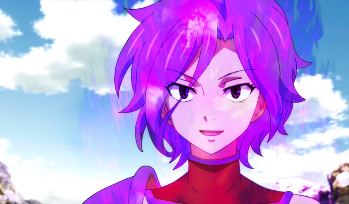 HybridOfBeauty's tweet image. - purple hue with flaming aura surrounding her as well. 

“In my universe, we call this Super Saiyan Divine.”