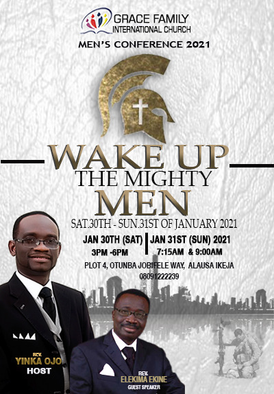 TrafficChiefNG's tweet photo. Why sleep Oh Mighty Men?
Brace up for today. Proclaim the future!
Attend Annual Men's Conf. @ Grace Family Int. Church
Date: Jan 30th-Jan 31st
Time: Sat 3pm-6pm, Sun 7:15am & 9am
@PastorYinkaOjo @FemiAkintolaNo1 @gficng2 @BoyeAdemola @PastorDeolaOjo @jauren2015 #TheMightyMen https://t.co/FpoFbM251X
