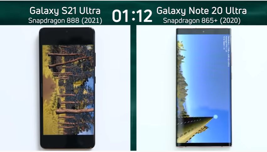 TelefonGuru's tweet photo. A Speed Test G-n csapott össze a Samsung Galaxy S21 Ultra és a Samsung Galaxy Note20 Ultra. Vajon melyik nyert? https://t.co/KMG7IB5Smg #GalaxyS21Ultra #SpeedTestG #Snapdragon888 #Snapdragon865+ https://t.co/WDhSDe6oEy
