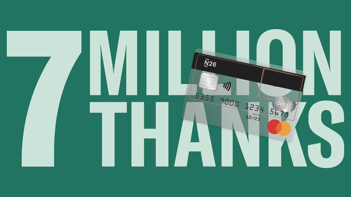 It's a double celebration! 🙌

After our sixth birthday this week, today we're celebrating the milestone of 7 million N26 customers. 

We do it all for you ❤️

#birthday #fintech #celebration