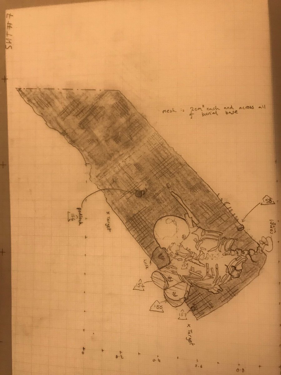 11) Excavations at Bullecourt have also yielded the remains of German soldiers - here of a man who was killed in 1917 and lay on a wire mesh frame. The skull was scanned by  @FaceLabLJMU to produce this wonderful likeness. A Prussian man. He too is reburied  #digideath