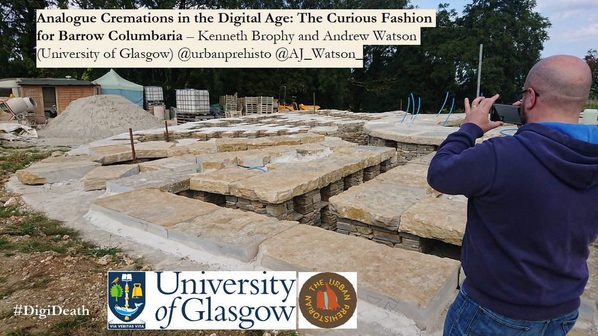 1/ Hi we're Kenny &  @AJ_Watson_. We are presenting a Twitter paper on 'analogue cremations in a digital age'. In this age, where anything is possible, why are more & more people choosing to have their cremated remains interred in megalithic burial monuments?  #digideath
