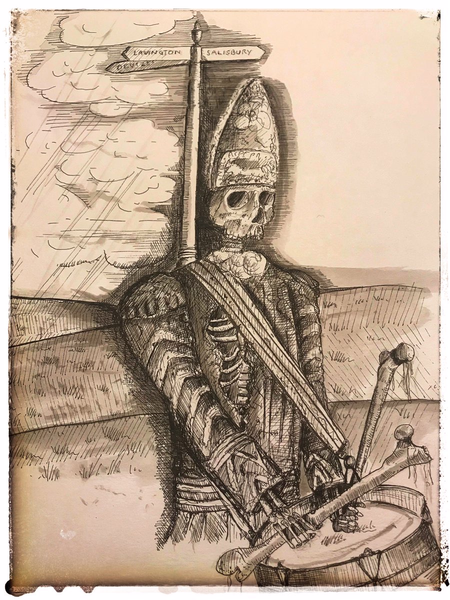 17) It gives one the chance to be imaginative without being tasteless, to explore myth, legend, stories and to depict. To reconstruct and to restore. My attempt at the blood-dripping ghost of the drummer boy from Salisbury Plain….  #digideath