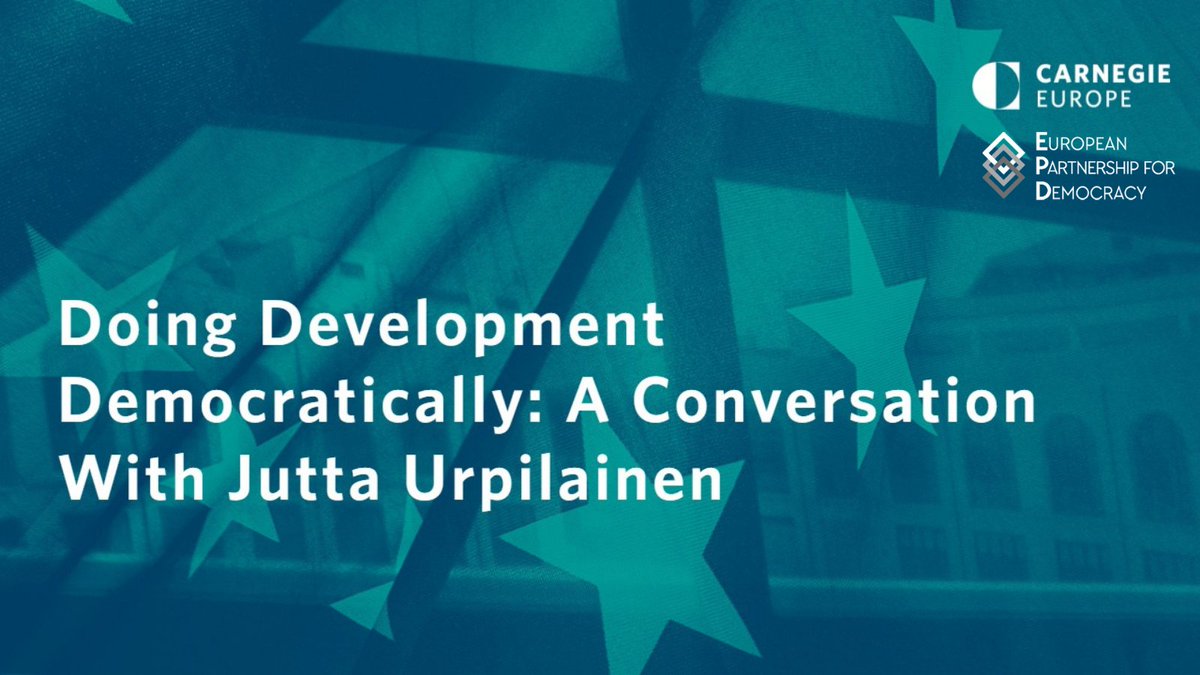 EPDeu's tweet image. We are delighted to announce the launch event for our #EuropeanDemocracyHub with @Carnegie_Europe!
We will discuss #democracy &amp;amp; #development with Commissioner @JuttaUrpilainen from @EU_Partnerships on 2 February 10:30 CET 🇪🇺

Follow it here: youtube.com/watch?v=EI-uer…