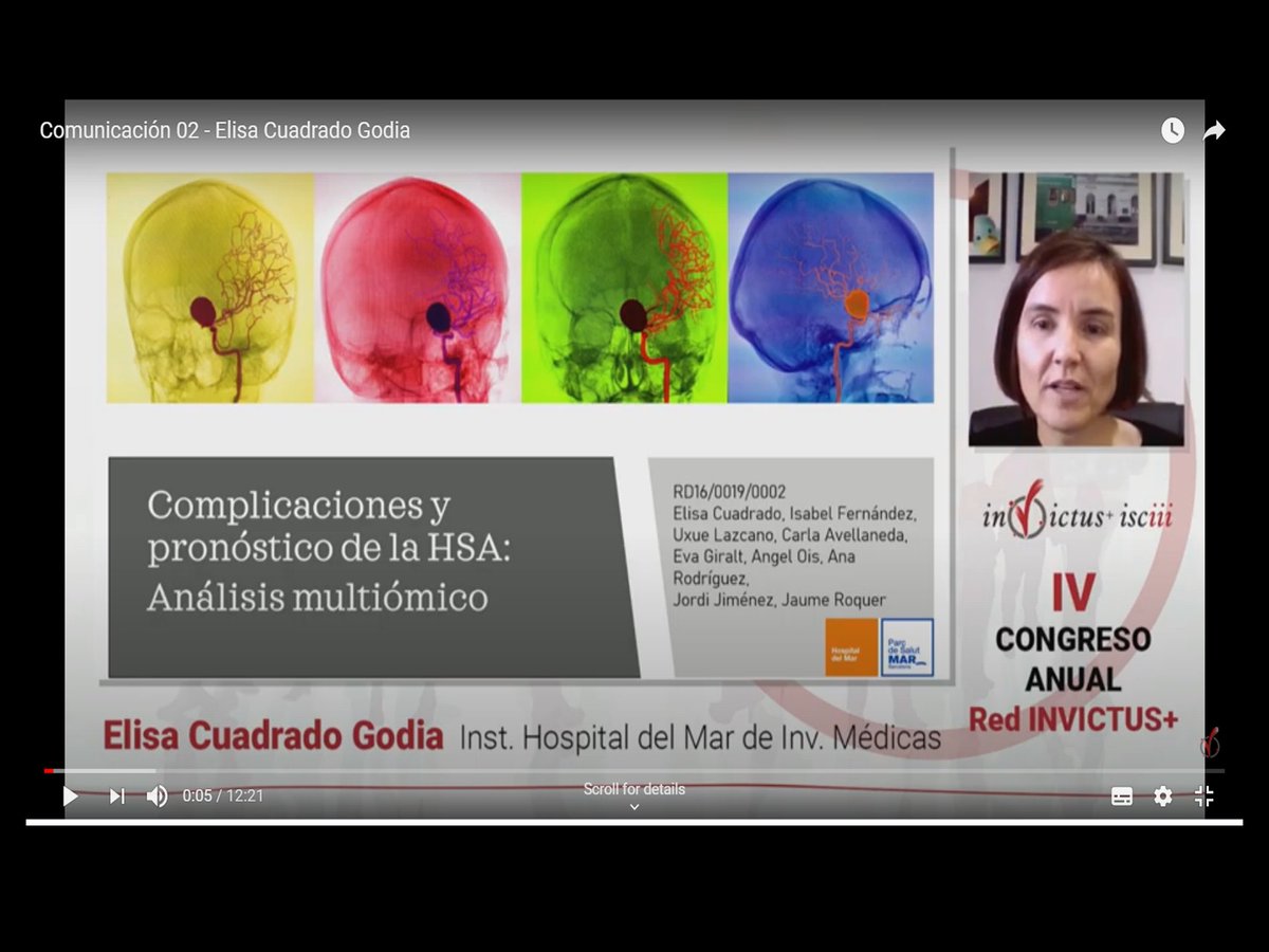 presentamos nuestra línea de investigación en #hemorragiasubaracnoidea #sah #subaracnoidhemorrhage