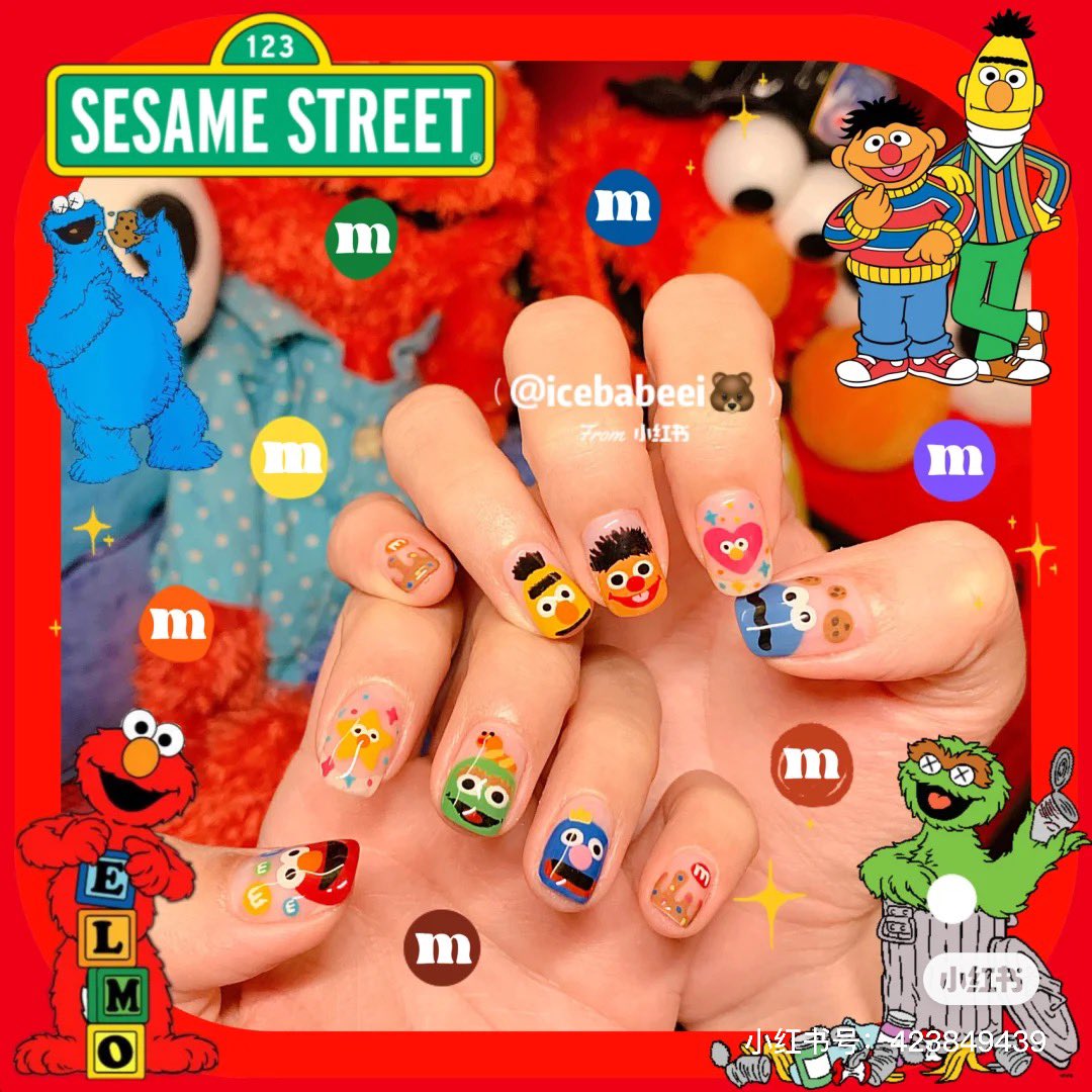 CHIWAWAVINTAGE's tweet image. 🌈芝麻街卡通人物全手繪美甲✨
部分設計及素材由客人提供
