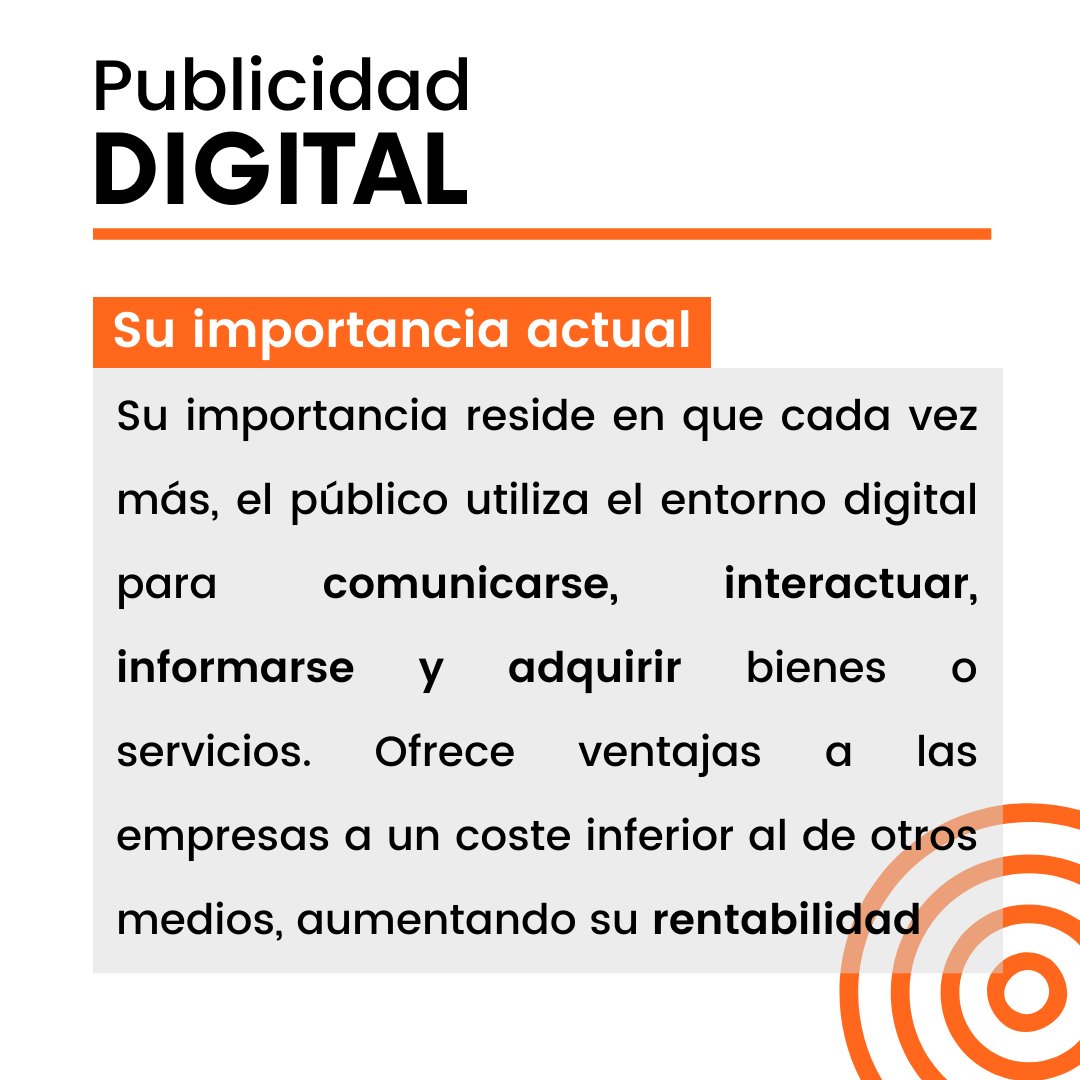 Publicesa's tweet photo. No es nuevo que la publicidad digital está creciendo a un ritmo vertiginoso 📈, ganando cada vez más relevancia para las empresas. Por ello, debes conocerla en profundidad, sus ventajas y los principales formatos que te proporciona. ⁣⁣ #publicesadigital #publicidaddigital⁣ https://t.co/elButhVzYT