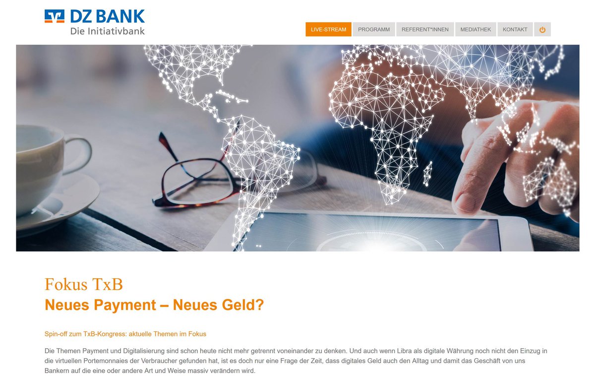 Neues Payment - Neues Geld? ... Spannendes Thema ... Danke für die Einladung <a href="/dzbank/">DZ BANK AG</a> #fokustxb #payment