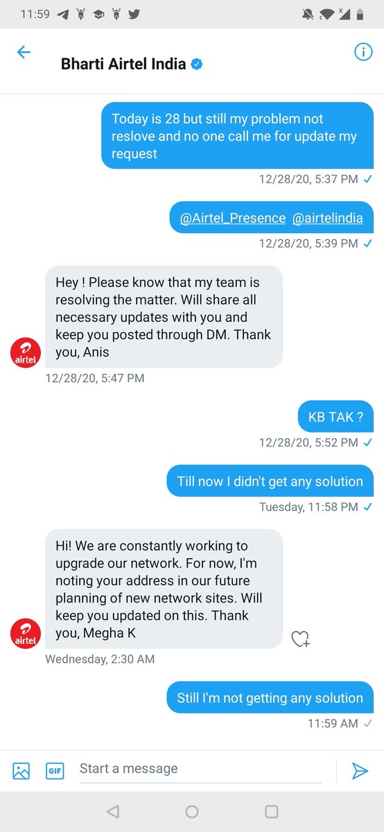 arvindkumar3651's tweet photo. @TheLallantop Sir G bahut ummed k sath apko msg kr rahe hai 
Plz ap ye issue dekho mae last 1 month se airtel me apni problem bata raha hu ki mera net sahi kre but ye log kuch bhi kaam nahi kr rahe hai https://t.co/SwXZhPPRm1