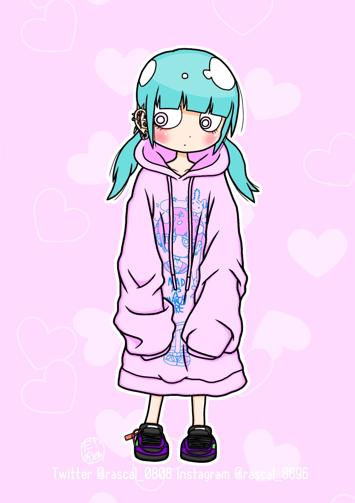 Twitter 上的 だい ありあ 10月アーティズム東京 でかパーカー女子 イラスト 絵描き ピアス女子 ピアス好きrt ボディピアス 派手髪女子 派手髪 Offwhite 創作の狼煙 絵描きの輪 絵描き人 スニーカー Sneaker ビッグシルエット ファッション