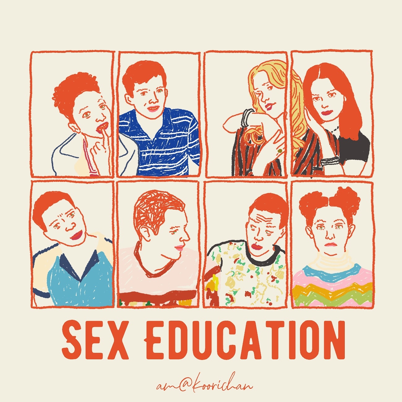 Am Koorichan イラストレーター １日１枚 らくがき イラスト 似顔絵 ファンアート セックスエデュケーション Sexeducation 映画 Netflix エママッキー かわいすぎる Amatkorichan Mocomocopen T Co Kgb1jnuxgy Twitter