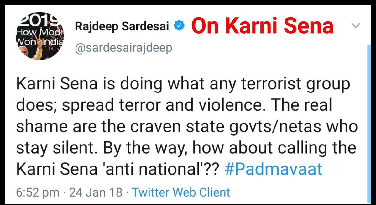  @sardesairajdeep On Padmavat      On Red Fort Ruckus